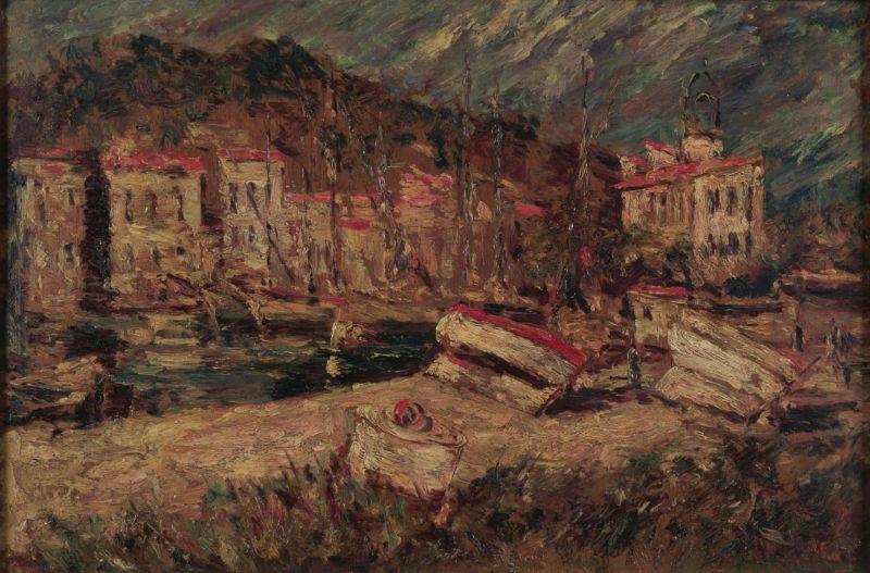 Artist Adolphe Joseph Thomas Monticelli Port of Cassis Germany oil painting art